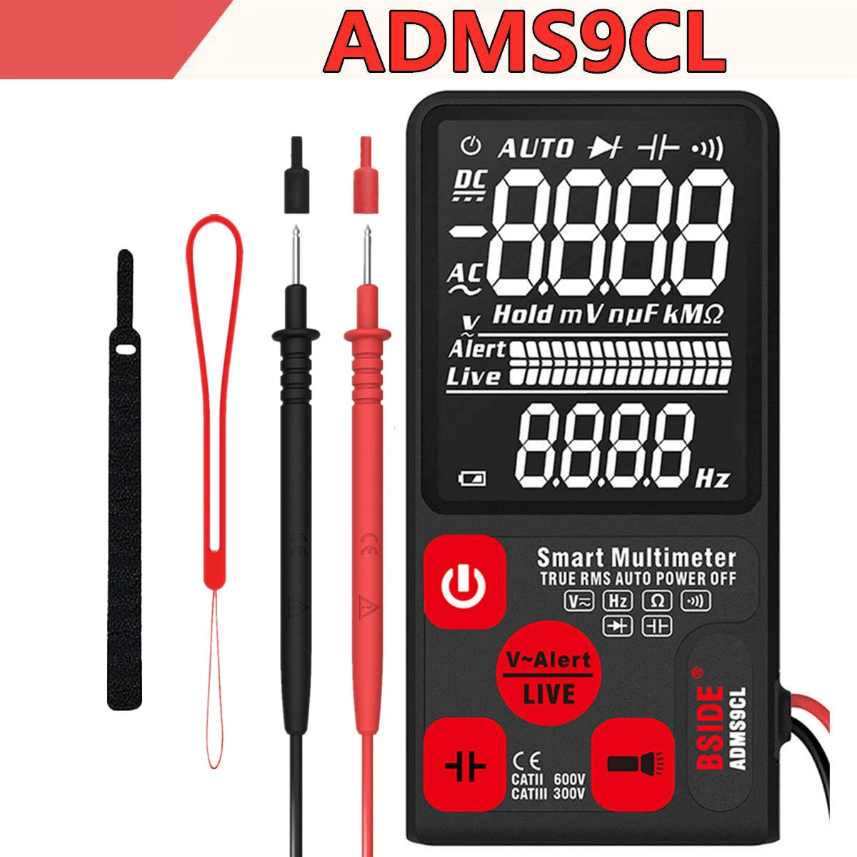 ADMS9CL-EBTN LCD ADMS7 тестер напряжения 3,5 ''большой ЖК-цифровой умный мультиметр тройной дисплей TRMS 6000 отсчетов DMM с аналоговым барграфом - Цвет: ADMS9CL-EBTN LCD