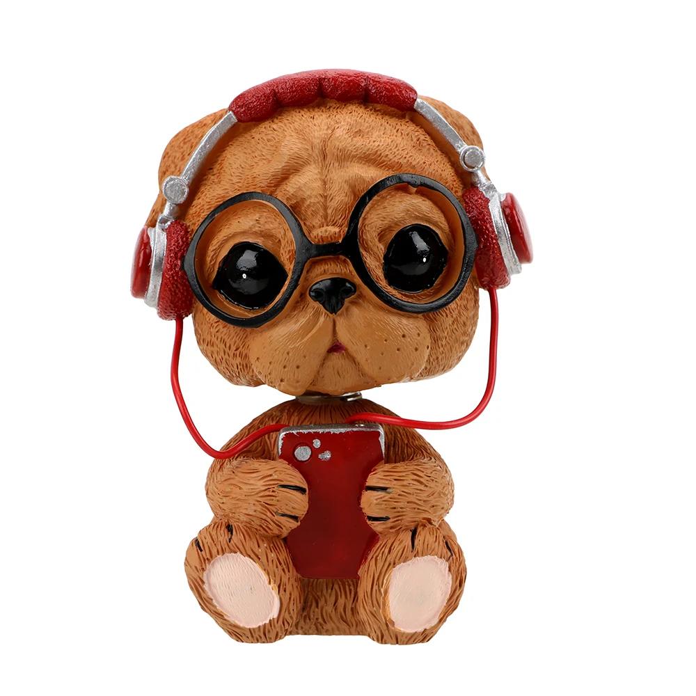  LEEPEE Music Nodding Dog Rabbit Monkey Cute Shaking Head Dolls Car Ornaments Car-styling Interior D
