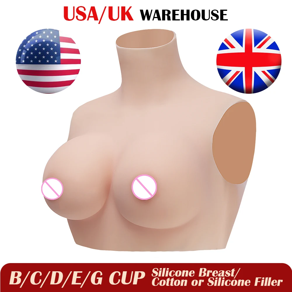 Koomiho bcdeg copo falso silicone formas de mama de algodão de seda metade do corpo peitos enormes transgênero arrastar rainha shemale crossdress para homem