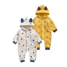 Vêtements d'hiver en velours pour bébé, barboteuse pour garder au chaud, combinaison pour fille et garçon, Costume pour nouveau né 