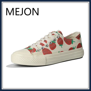 

New MEJON Fashion Sneakers Women Canvas Shoes Ladies Casual Shoes Trainers Walking Skateboard Flats Tenis Chaussure Femmes