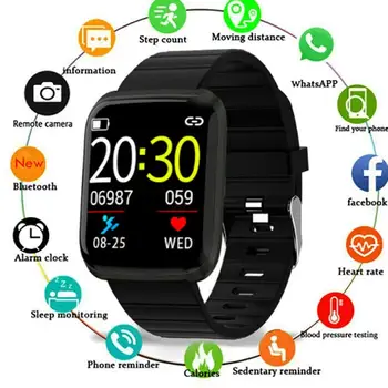 

116PRO IP67 Waterproof Bluetooth Smart Sport Watch Men Women Heart Rate Sleep Monitor Fitness Watch Women Smart Bracelet 150mAh