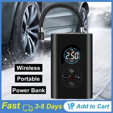 

2022 Portable Car Air Compressor Wireless Tire Inflator Air Pump 150PSI Auto Air Pump for Car Motorcycle Balls LED Light Tire