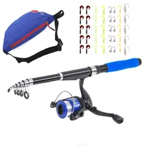 Рождественские подарки, 1,3 м-1,8 м, Детская удочка и катушка, комбинированный комплект, спиннинг, набор для подледной рыбалки с милой сумкой, пресная вода морская вода