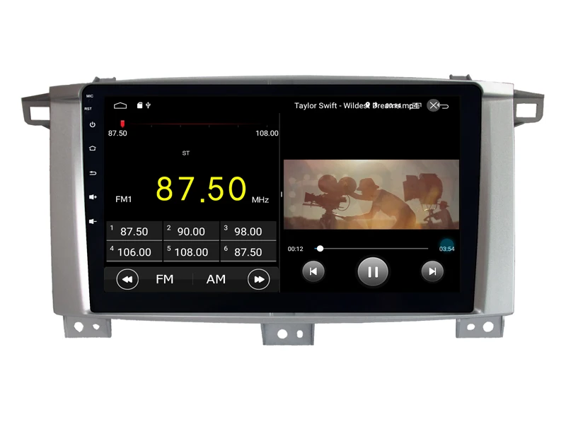 Best Car Android 9.0 Player for Toyota LANDCRUISER 100  tape recorder 4G Lte sim card Bluetooth GPS Radio Head Unit 2.5D IPS screen 4