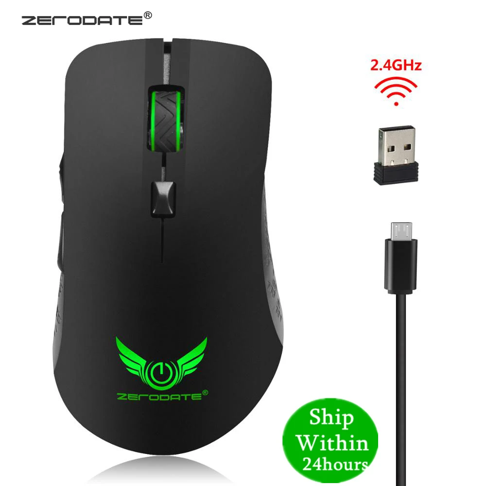 ZERODATE X90 2400 DPI 2 4G Беспроводная портативная Мобильная мышь 6 кнопочная