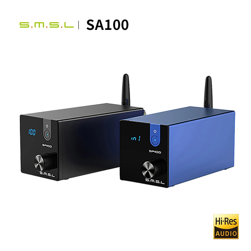 Настольный Bluetooth усилитель SMSL SA100 Hifi TPA3116 мощности аудио 50 Вт + Amp|Усилители