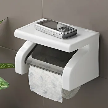 

New Wall Mounted Plastic Waterproof Toilet Roll Paper Box Holder Bathroom Tool Hot Sale