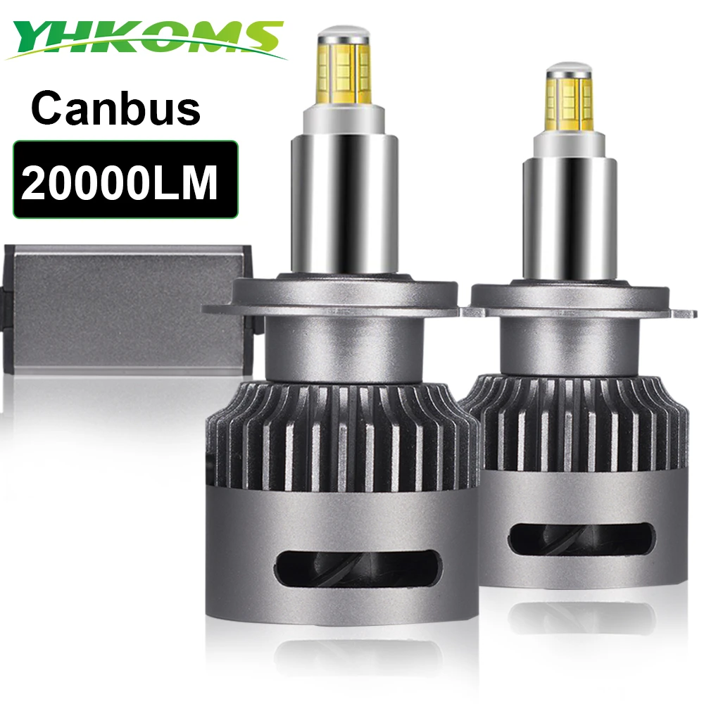 yhkoms 20000lm 360 derece led h7 canbus h1 h11 led ampul h8 h9 9005 9006 9012 oto araba far 6000k sis lambasi hicbir hata csp 12v car headlight bulbs led aliexpress
