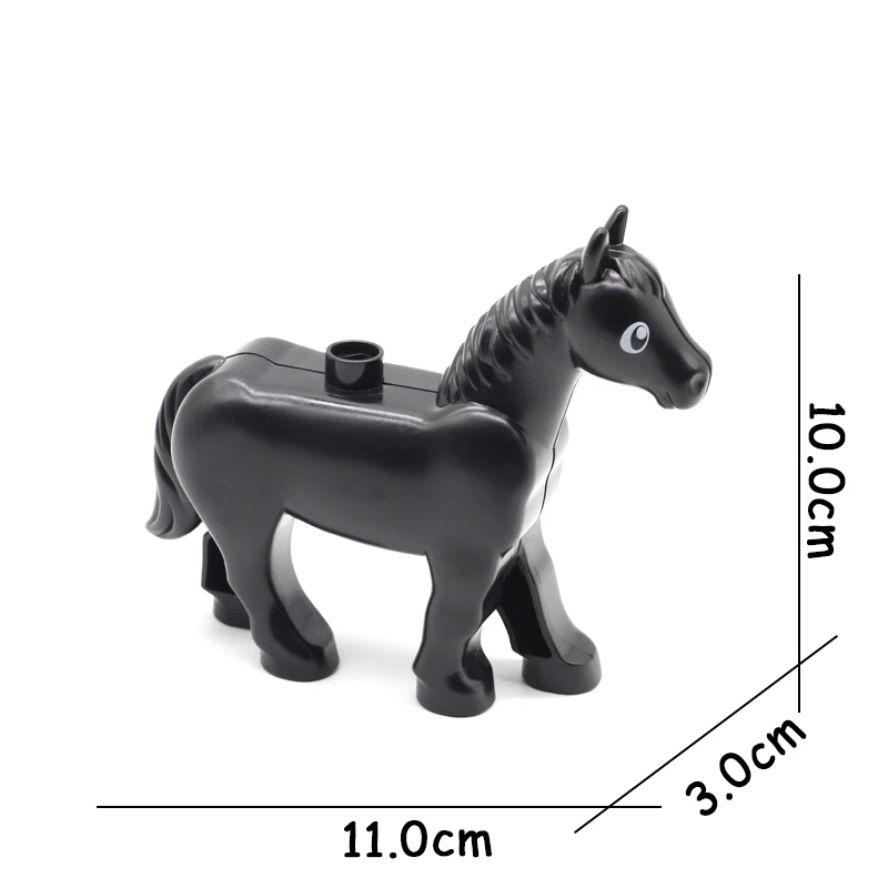 Big Size Building Blocks Animal Accessories Farm Figures Pig Rabbit Chicken Duck Dog Cat Bird horse Cow Sheep DIY Toys Gifts