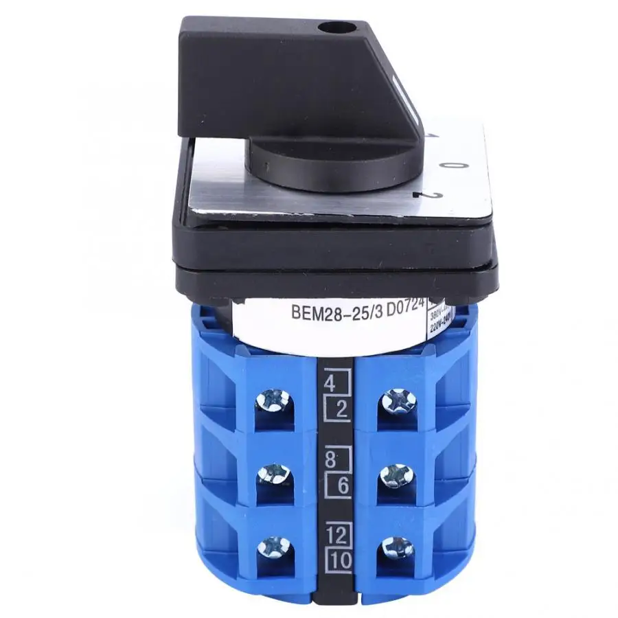BERM BEM28-25/3 D0724 универсальный переключатель переключения 690V 25A 3 положения поворотный кулачковый переключатель 30 градусов вращение 690V