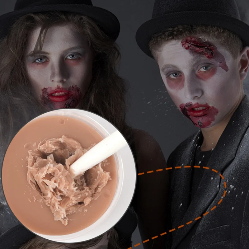 

50g Halloween Makeup Wax Plastic Box Face Painting Special Effects Stage Makeup Party Fake Wound Skin Wax Scar Body Paint Makeup