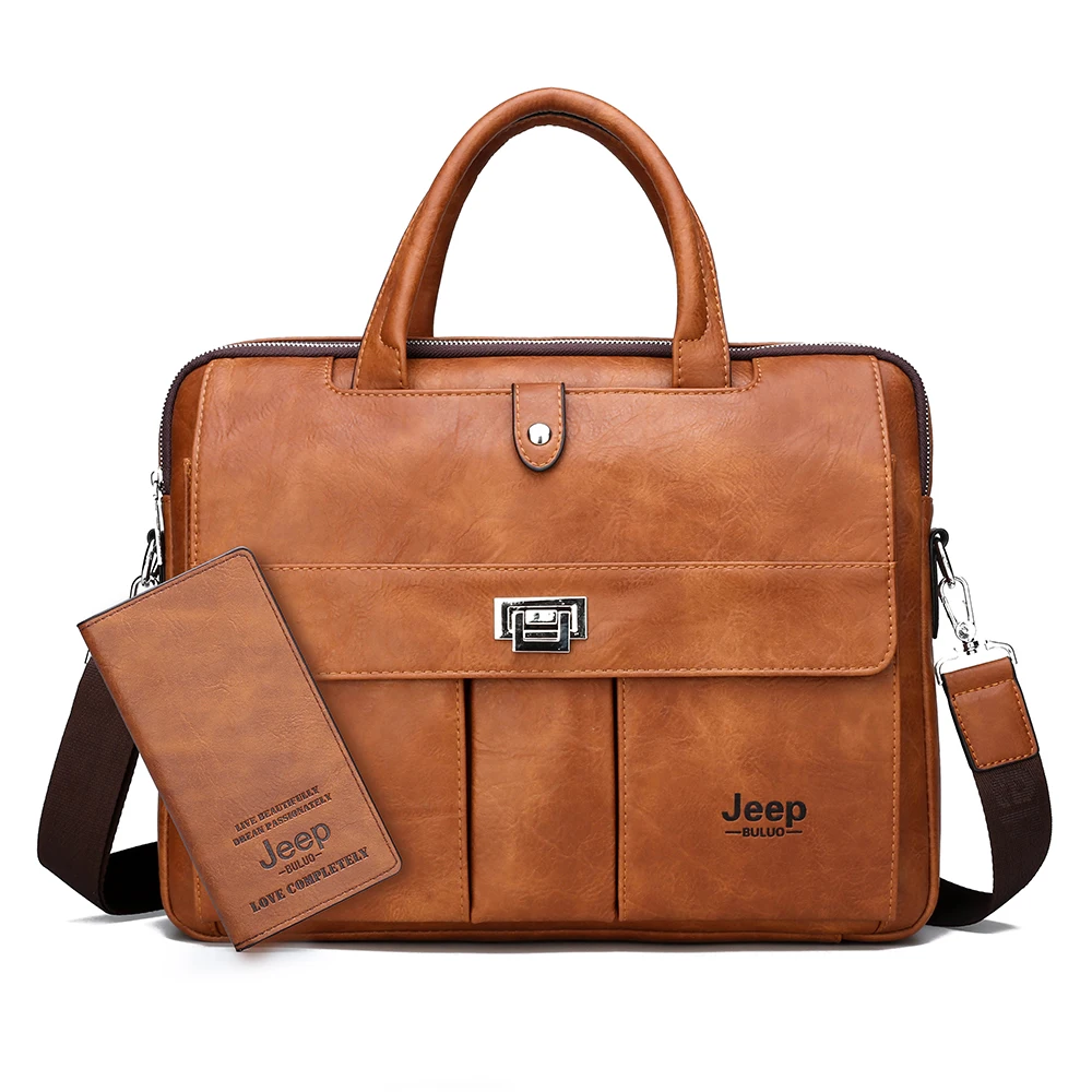 JEEP BULUO, деловая дорожная сумка, офисная, деловая, мужская сумка для файлов формата А4, мужской портфель, большой размер, 15 дюймов, сумки для ноутбука, сумка-тоут