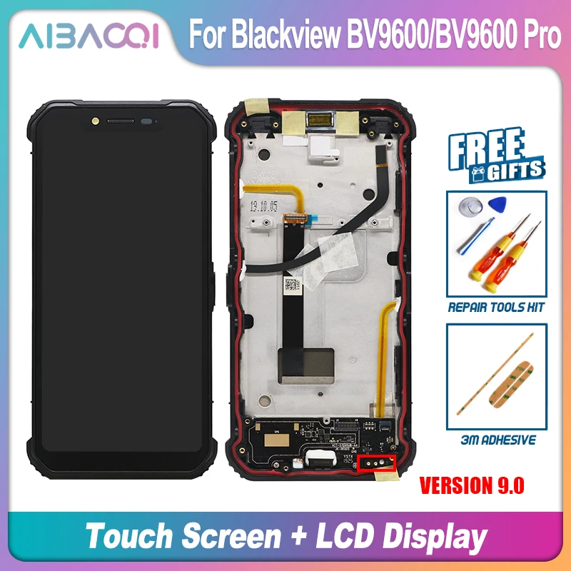 6,21 дюймовый сенсорный экран+ 2248x1080 ЖК-дисплей+ рамка в сборе Замена для Blackview BV9600/BV9600 Pro Android 9,0