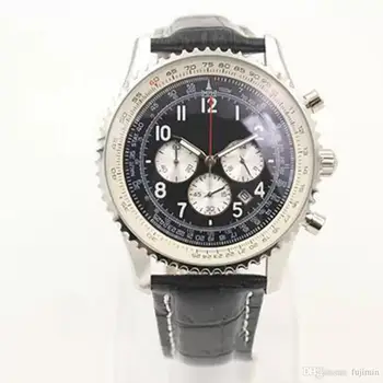 

luxury watch men 1884 46mm AAA quartz battery watch tick movement Small dial work with buttons leather watches