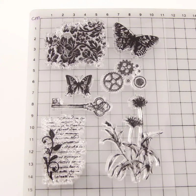 Butterfly Clear Stamps DIY Scrapbooking Craft Supplies Rubber Silicon Seals Card Album Hobby ink pad Stamping clear stamps clear rubber stamps