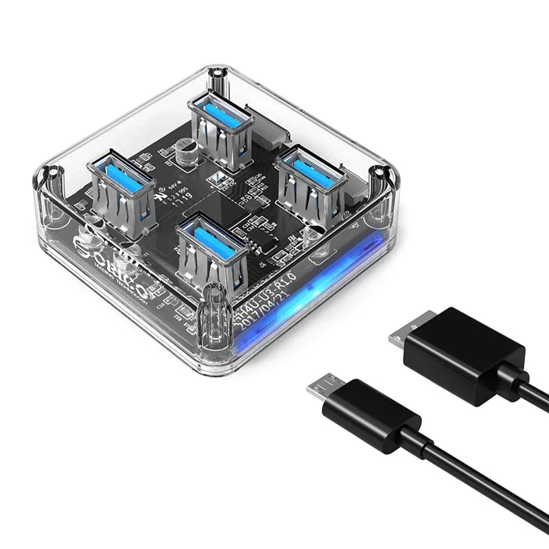 Usb-концентратор 4 порта USB 3,0 концентратор для USB расширения Мини Портативный хаб для iPhone Macbook Chromebook ноутбук ПК смартфонов