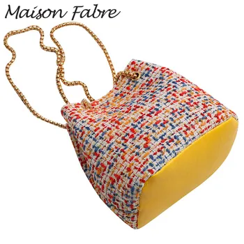 

Maison Fabre bag women Weave crossbody bag chain phone Vintage Shoulder bag strap handles coin purse 2020 ladies buckle handbag