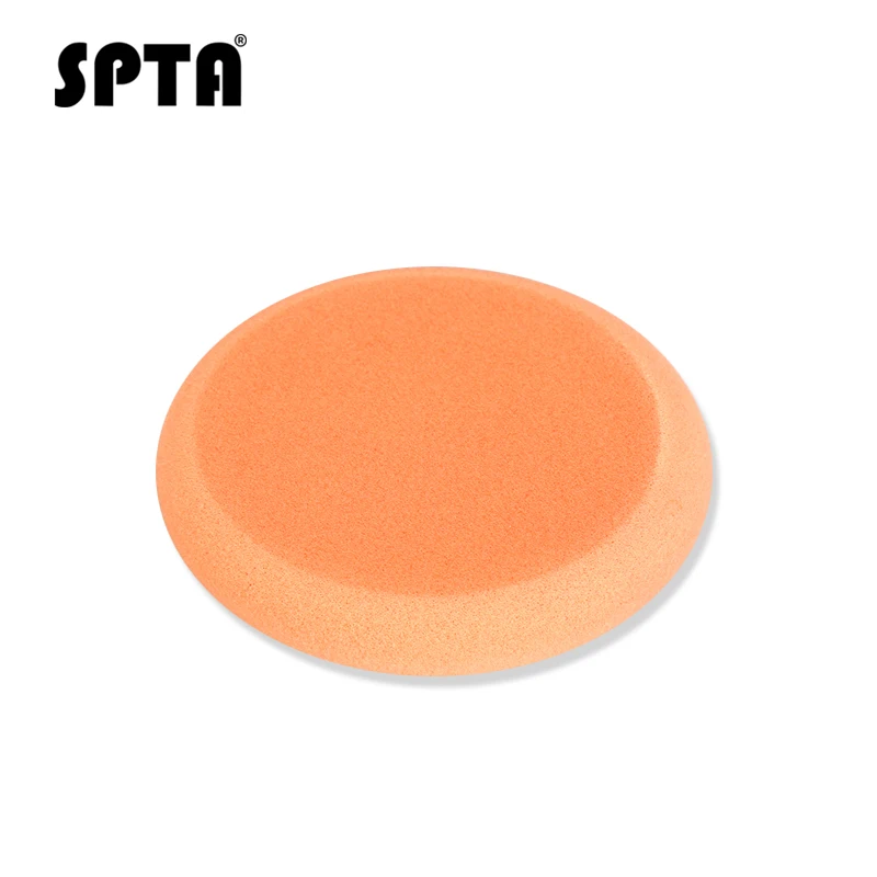 SPTA, 6 шт. в упаковке, цветная, 4 дюйма, губка для воска, ультра мягкая пена, аппликатор для воска, высокая плотность, Губка из полиэстера, Накладка для воска автомобиля - Цвет: 1pc Orange Sponge