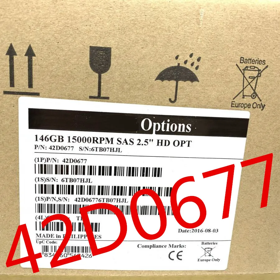В коробке 42D0677 42D0678 42D0681 146 Гб 2,5 дюйма SAS x3550M3 M2 гарантия 1 год