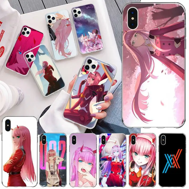 

NBDRUICAI Anime Darling in the FranXX Phone Case Cover for iPhone 11 pro XS MAX 8 7 6 6S Plus X 5S SE 2020 XR cover