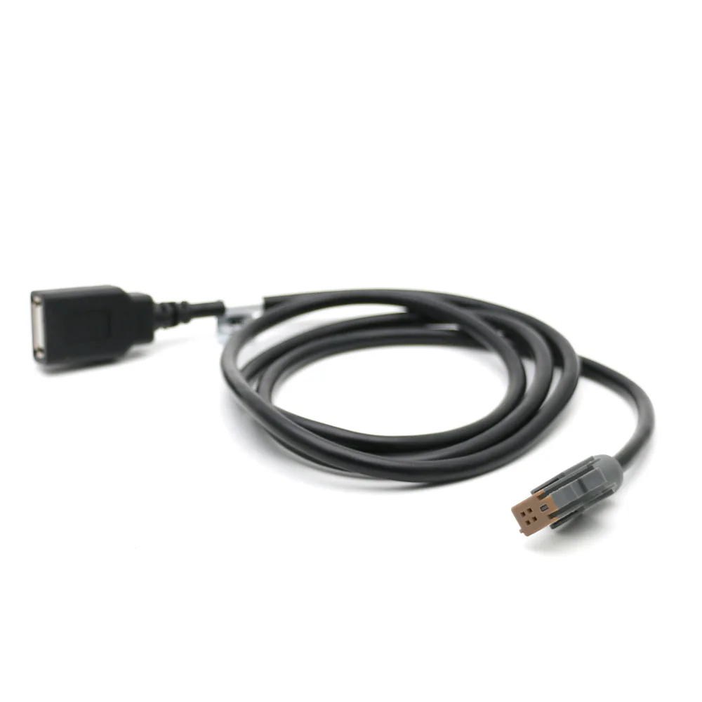 Car Aux Audio Input Media Data Wire for Subaru Custom 4PIN Plug Adapter to Standard USB interface Line Extension Lead for Suzuki 4