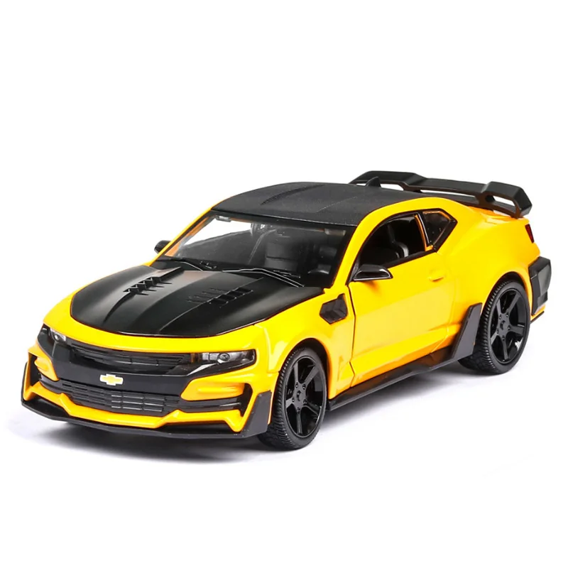 1/24 Diecasts& игрушечный транспорт Chevrolet Camaro Континентальная модель автомобиля коллекция автомобилей игрушки для мальчика Детский подарок brinquedos - Цвет: yellow no box