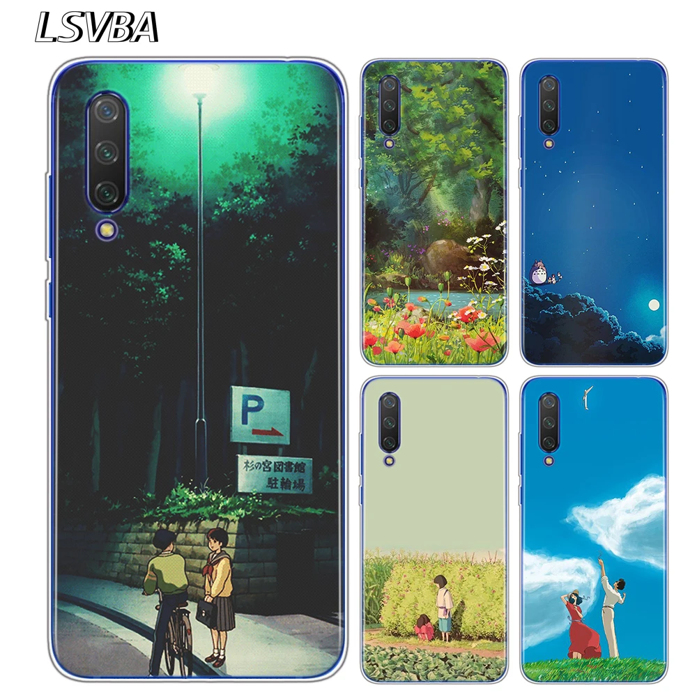 

studio ghibli anime Style for Xiaomi Mi Note 10 9 8 9T CC9 E SE F1 Mix 3 Play A3 A2 A1 6X 5X Pro Lite Phone Cases