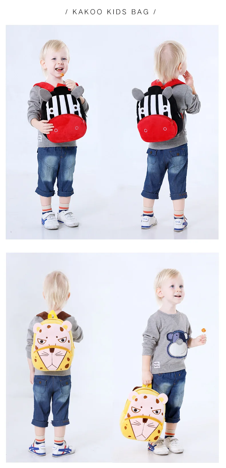 【26 models】серия Zoo милый детский школьный плюшевый рюкзак в детский сад раннее образование парк сумка