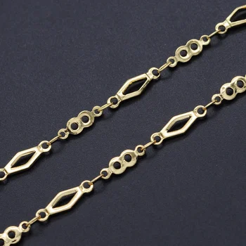 

2 Meters/lot 4x13mm Gold Plated DIY Jewelry Link Chain Wholesale OEM Order Accept Top Quality Necklace Making Chains Bulk Chain