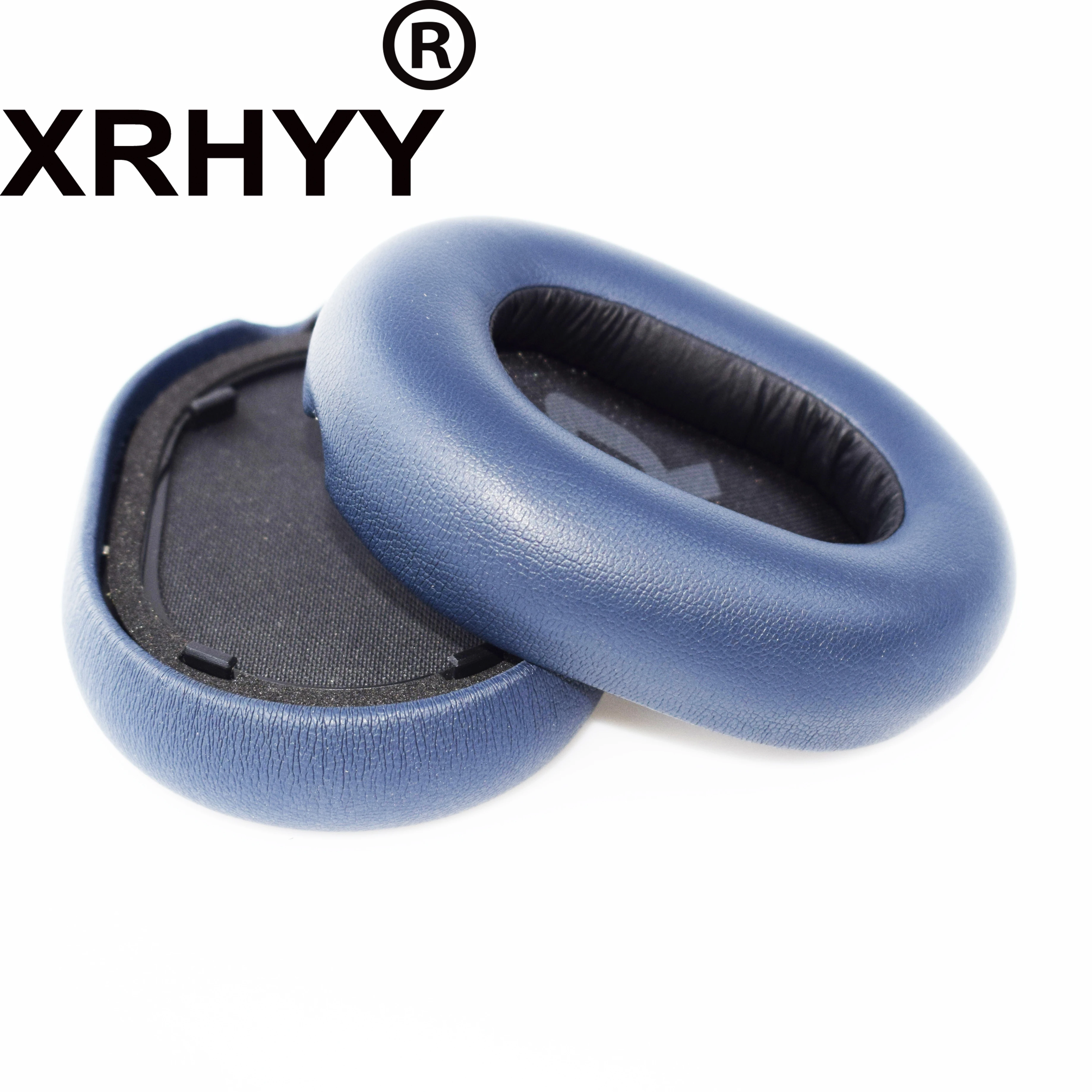 Xrhyy 1 Pair Blue Replacement Ear Cups Memory Foam Ear Pads Cushion For
