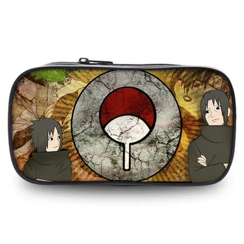

Naruto Pen Bag Comic Box Assistant Weasel Pencil Box Large Capacity Pencil Bag cool Student Mobile Phone Bag cloth Pencil Cases