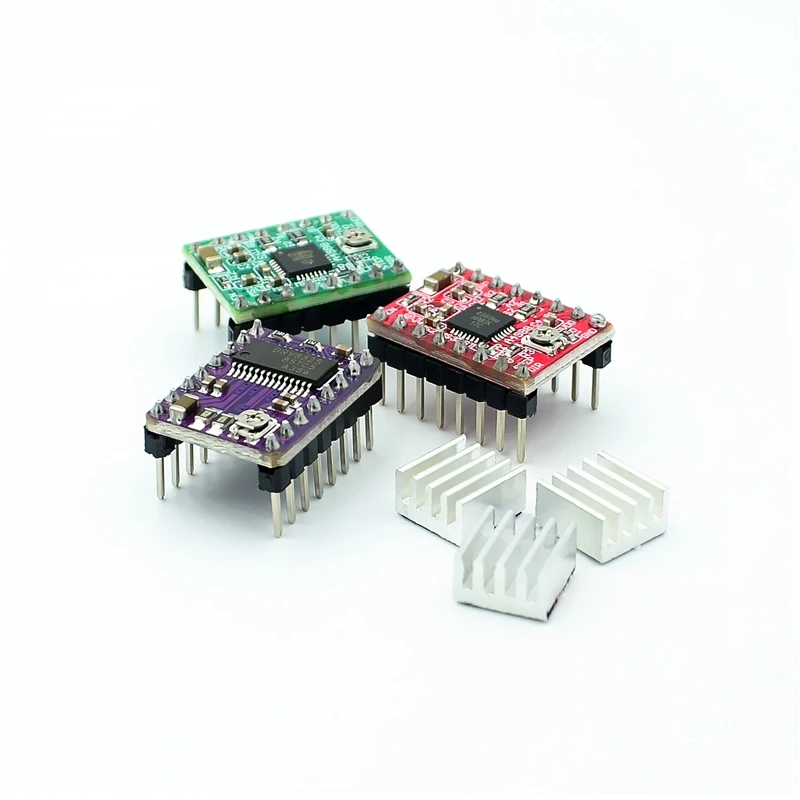 Stepper Motor Driver 3D Printer Parts A4988 DRV8825 Module With Heat sink Reprap Ramps For SKR V1.3 1.4 GTR V1.0 RAMPS | Электронные