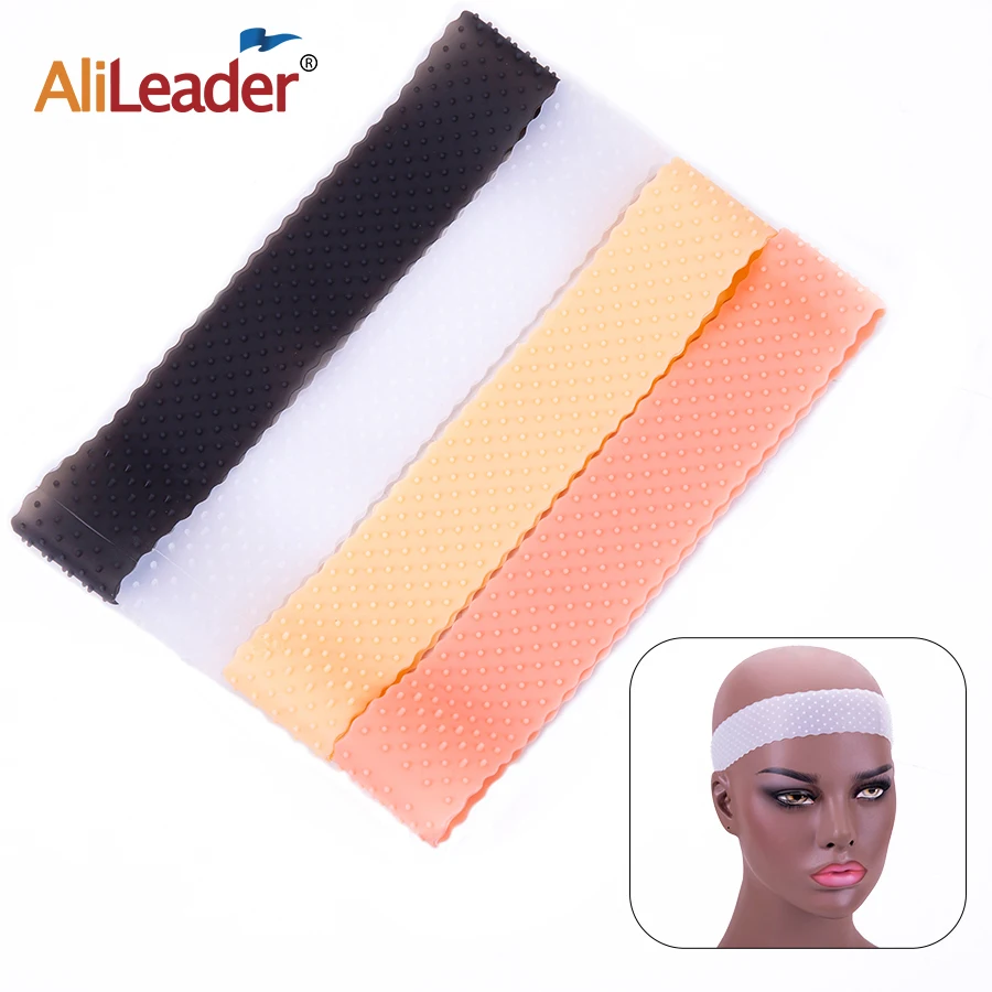 

Alileader 5-10 pcs Transparent Silicone Wig Band Quality Anti Slip Silicone Band For Wig Cheap Elastic Wig Silicone Band