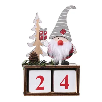 

Kids Adults Gift Wood Ornament Desktop Countdown Calendar Cute Santa Claus Christmas Decoration School Party Craft Living Room
