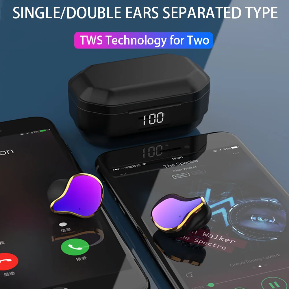 QCR G01 беспроводные наушники 5,0 TWS Bluetooth наушники настоящие беспроводные стерео наушники спортивные наушники с микрофоном для зарядки