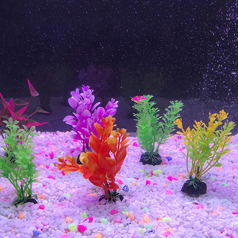 1Pcs 10cm Artificial Aquarium Plants Fish Tank Simulation Plastic Wate -  Fetchin Fluff