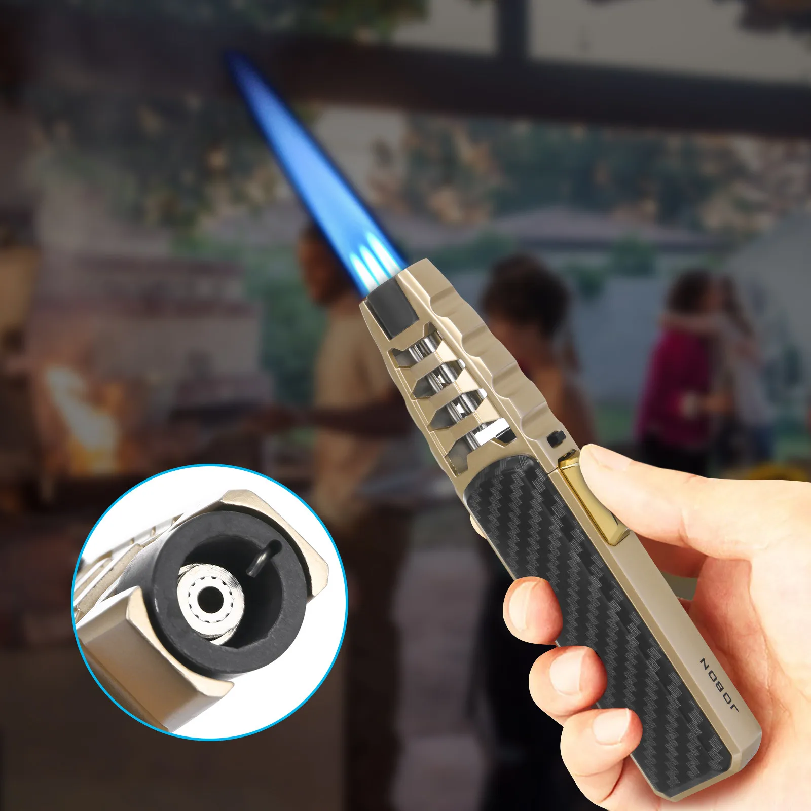 Jobon Upscale Jet Lighter Fixed Flame Metal Super Firepower 1300c