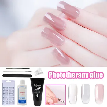 

Smart Home Nail Extension Fiber Set Fiberglass Nails Phototherapy Extension Glue Retaining Clip Nail Scrub Color Stick Quick Dry