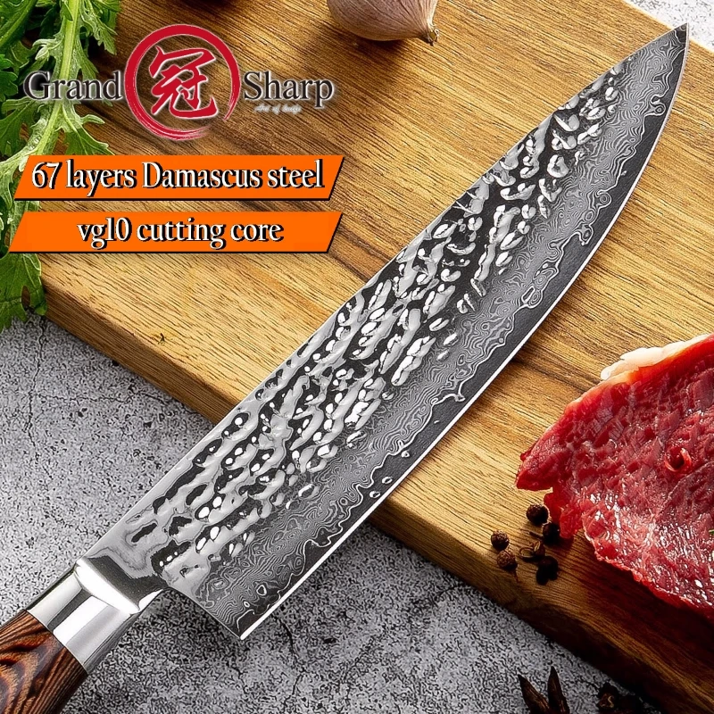 GRANDSHARP 7,5 дюймов нож шеф-повара VG10 японские кухонные ножи из нержавеющей стали кухонный инструмент дамасский кухонный нож японская сталь