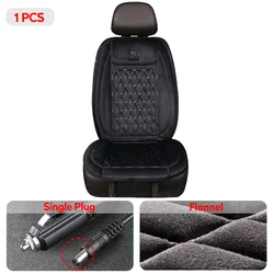 Deluxe Heated Car Seat Cushion with Rapid Heating and Thick Padding (1Pc Flannel Single)