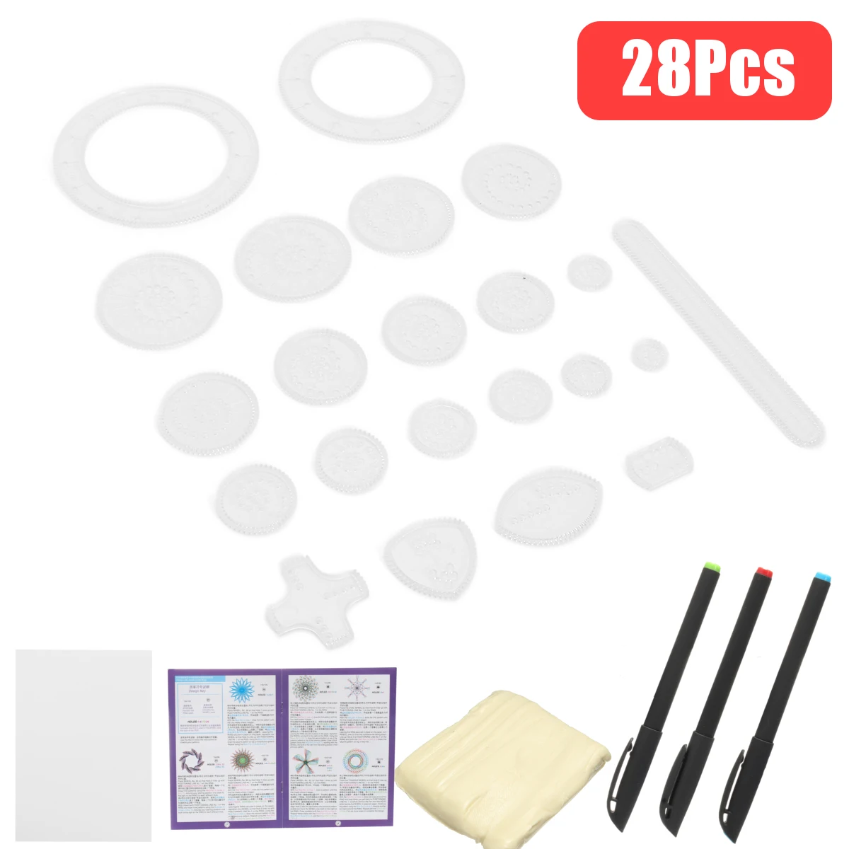 22 шт. Spirograph игрушки для рисования набор блокирующиеся зубчатые колеса для рисования аксессуары для рисования креативная развивающая игрушка Spirograph s