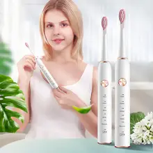 

Sonic Electric Toothbrush USB Charging 5 Modes Automatic Teeth Tooth Brush With 4 Replacement Heads