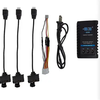 

Habson Zino H117S Battery Charger Charging Three Cable Adapter For Hubsan Zino H117S Quadcopter Battery B3 Charger EU Z524