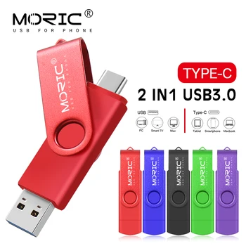 

Type-C 2 in 1 USB Flash Drives USB 3.0 & Type-C & Micro USB 256GB 128GB 64GB 32GB 16GB Pendrives Pen Drive Cle USB