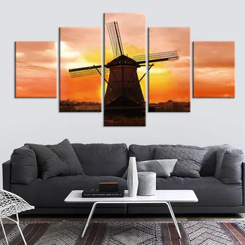 

Wall Posters And Prints Wall Art Canvas Paintings Windmill lighthouse Art Wall Picture Home Decor