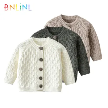 

Autumn Winter Baby Sweater Knitted Boys Girls Toddler Solid Sweater Handmade Infant Single Breasted Cardigan Kid Newborn Clothes