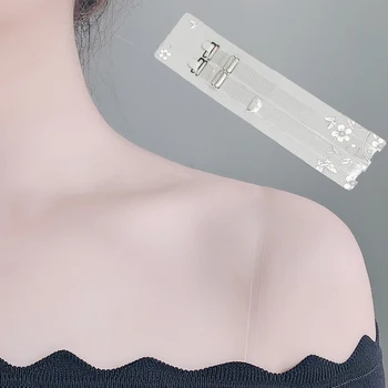 

3Pairs Metal Buckle Bra Straps Women's Elastic Transparent Silicone Adjustable Invisible Intimates Women Accessories