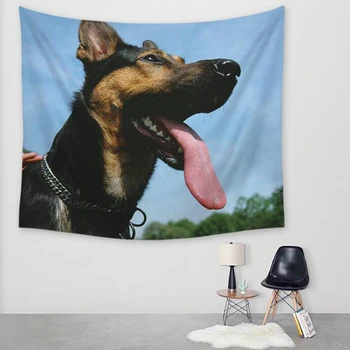 

Digital Printing Tapestry Wall Blanket Beach Towel Tablecloth Dog Pattern Printing Home Living Room Bedroom Decoration Tapestry