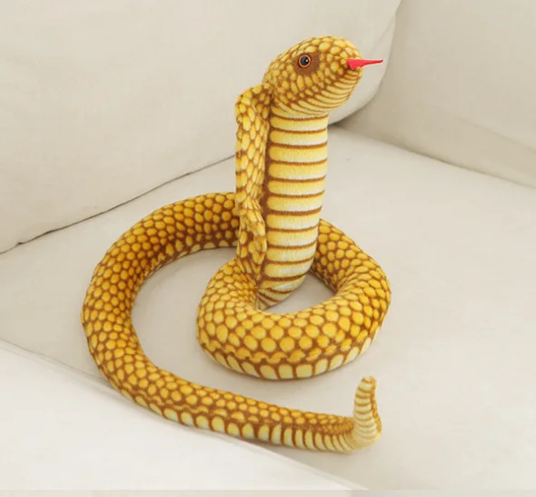 110 см имитация кобры и питона плюшевая игрушка змея мягкие волосы 12 зодиака игрушки для детей забавные подарки Детские вечерние игрушки WJ229 - Цвет: 4